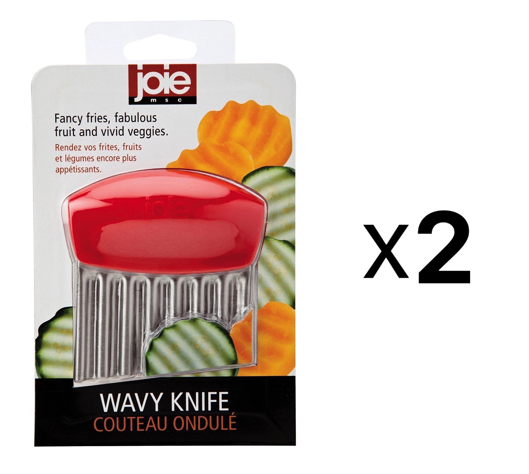 Joie MSC Wavy Knife Stainless Steel Blade Assorted Colors (2Pack) eBay
